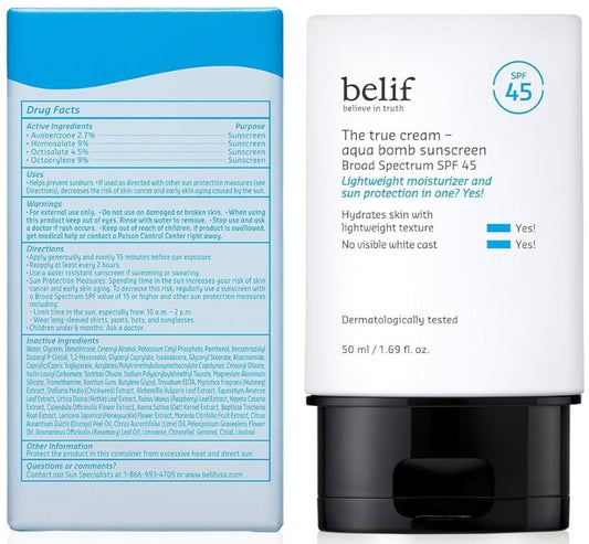 belif Aqua Bomb SPF 45 Hydrating Niacinamide Sunscreen