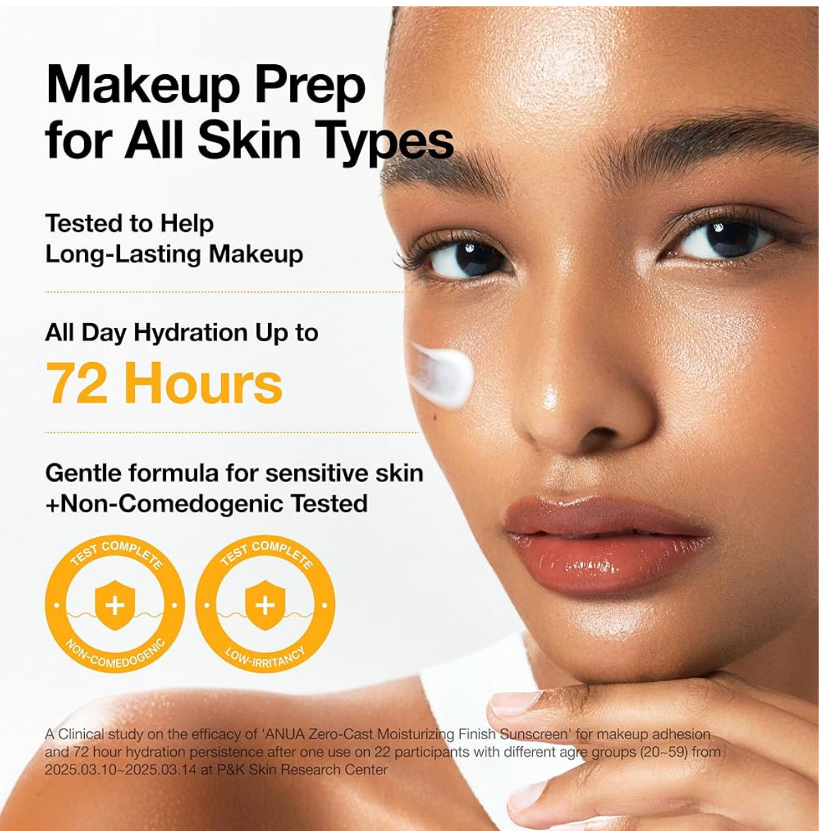 Anua Zero-Cast Moisturizing Finish Sunscreen SPF 50