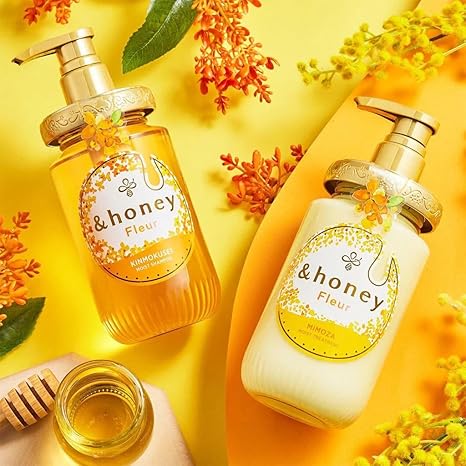 &Honey Fleur Moist Shampoo & Treatment Set, Kinmokusei & Mimosa