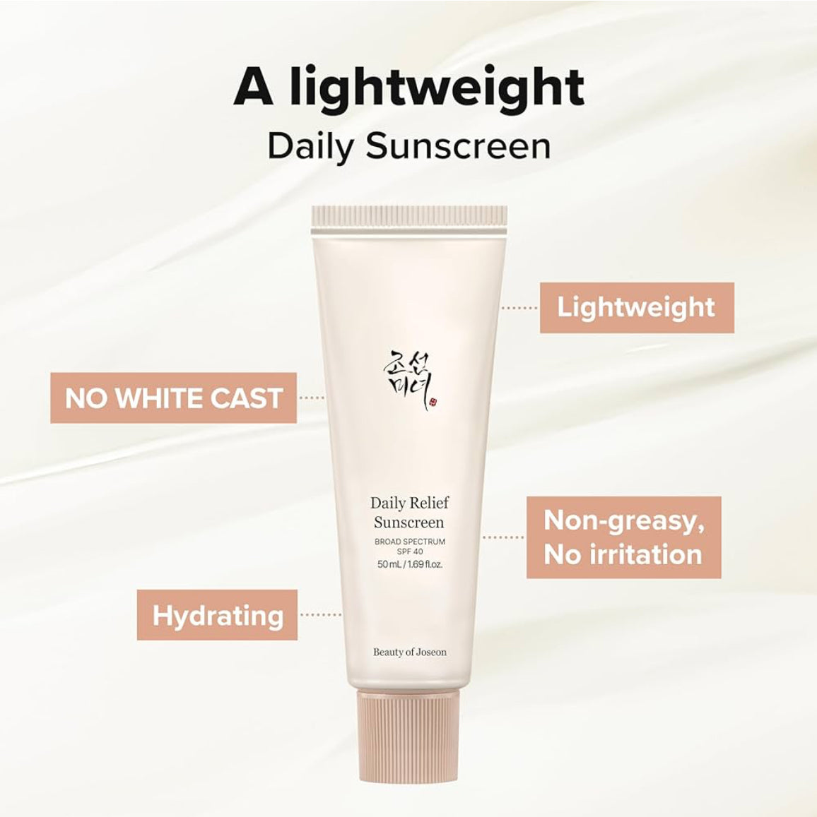 Beauty of Joseon Daily Relief Sunscreen with Broad Spectrum SPF 40
